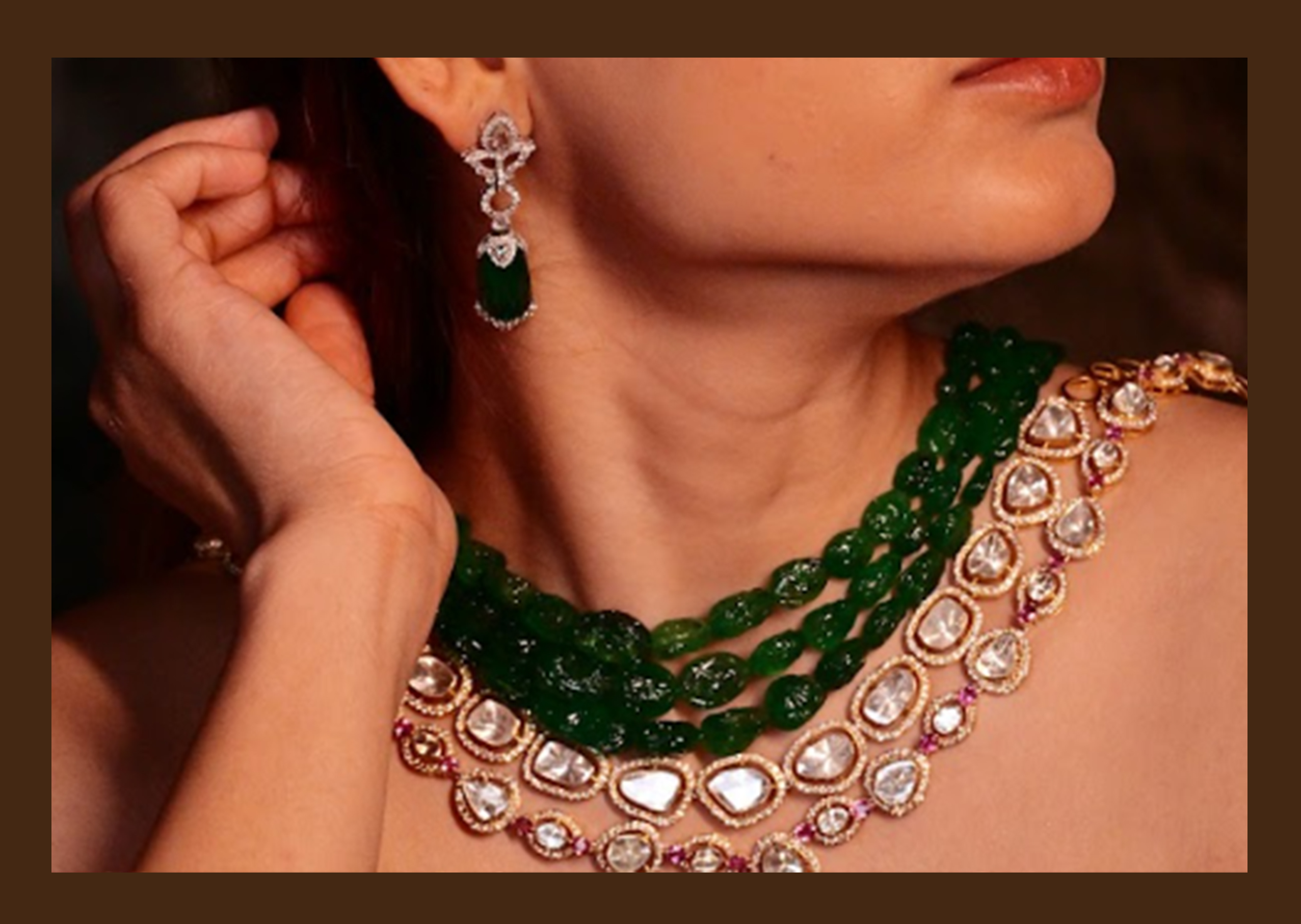 Exquisite Bridal Jewellery Sets with Dazzling White Stones